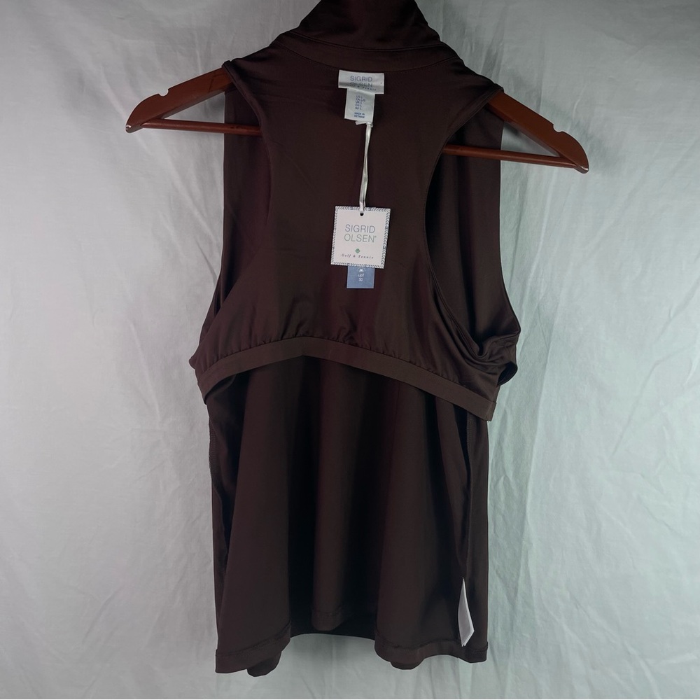NWT Sigrid Olsen Golf & Tennis Tank Top Moisture Wicking Quick Dry UPF 50 Size L - Picture 8 of 11